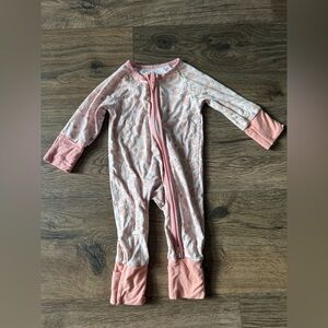 Coco Moon Bamboo Coral Pink Shell Pajamas Baby 0-3m